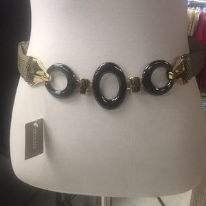 Tan & gold snakeskin extra small/small adjustable